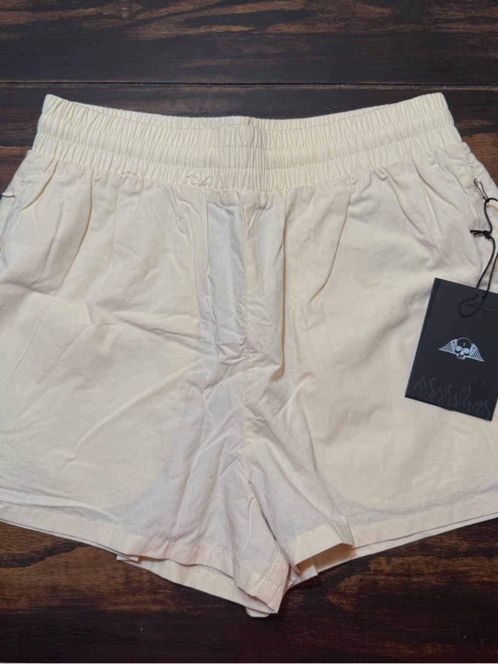 No Tomorrow x Civil Regime Cream Athletic Shorts